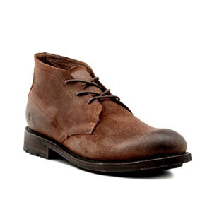 Frye Men's 9.5 Bowery Leather $328 James Chukka Boots Lug Sole Dark Brown